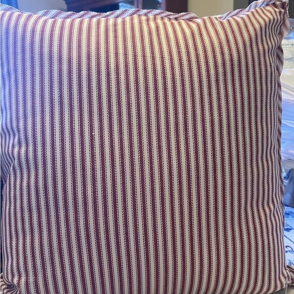 Pottery Barn White and Red Holiday Pillow - Let it Snow - Picture 4 of 5